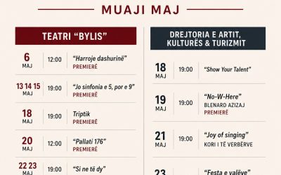 Kalendari i Eventeve artistike Muaji Maj