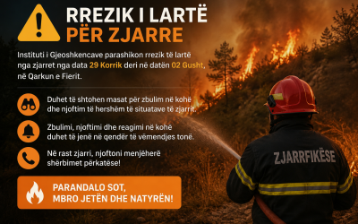 Rrezik i lartë zjarresh në Qarkun e Fierit, apel për vigjilencë dhe reagim të menjëhershëm